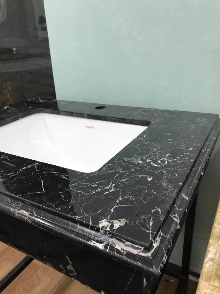 Đá lavabo đen tia chớp - Kho Đá Gia Thái