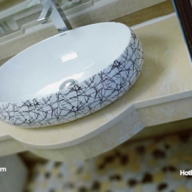 15 Mẫu bàn đá lavabo phòng tắm đẹp, tối ưu công năng