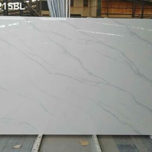 Đá nung kết Bella White BRD-G163215BL027 nền trắng vân khói – Kho Đá Gia Thái