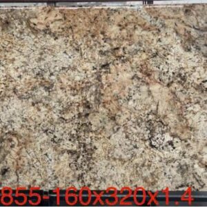Đá nung kết Golden Persa nền vàng nâu vân granite ánh kim – Kho Đá Gia Thái