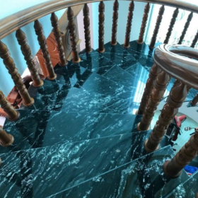 Đá ốp cầu thang chống trơn trượt an toàn, bền đẹp
