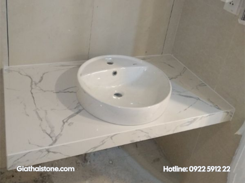 mẫu bàn đá lavabo đẹp 2026