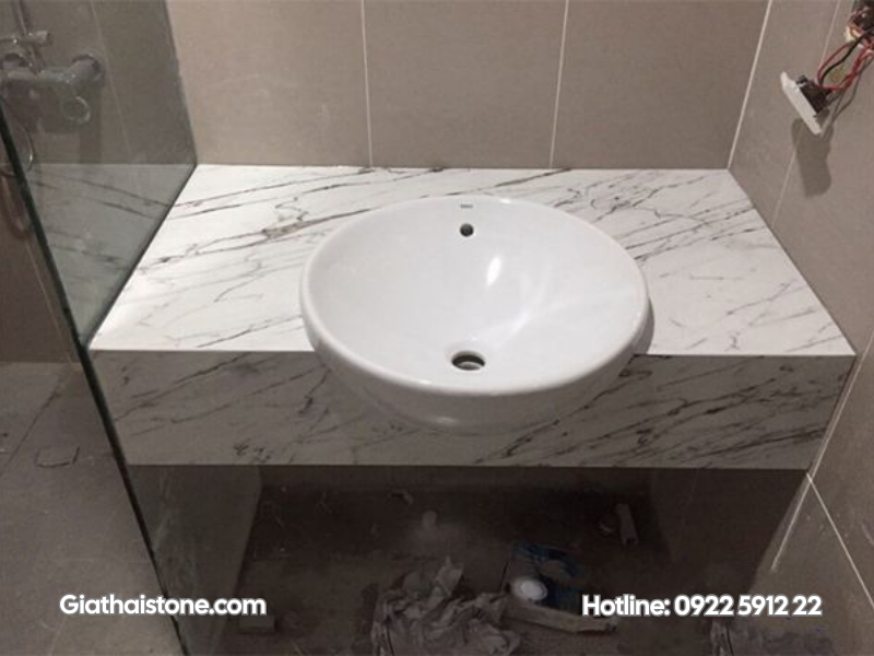 mẫu bàn đá lavabo đẹp 2026