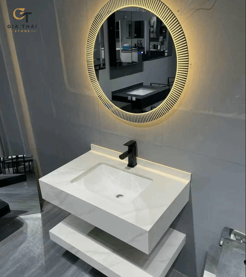 Bàn đá lavabo âm bàn