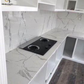 Đá Lavabo trắng vân mây đẹp, bền, giá tốt tại Hà Nội
