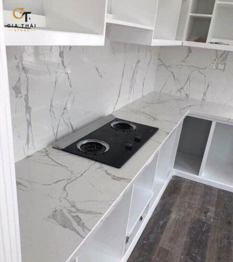 Đá Lavabo trắng vân mây đẹp, bền, giá tốt tại Hà Nội