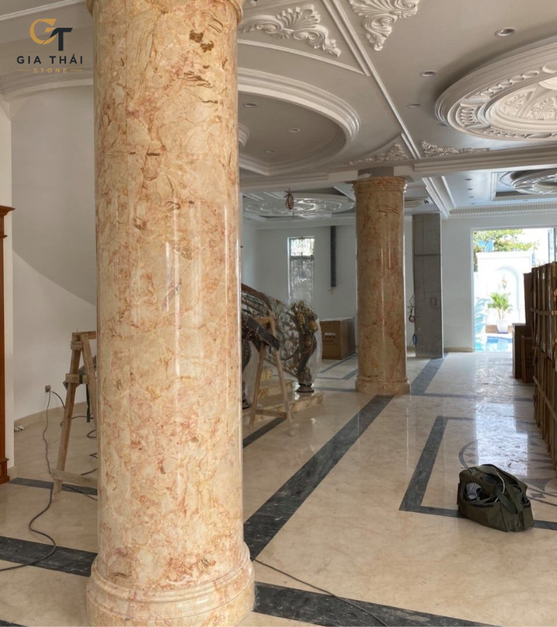 Đá Marble ốp cột sảnh