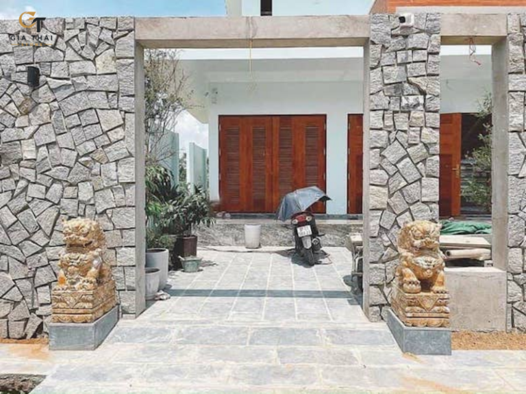 Đá ốp cổng, trụ cổng đẹp bền, sang trọng cho mọi công trình